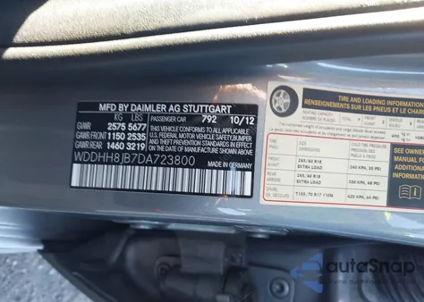 2013 Mercedes-Benz E 350 4Matic из США, поврежденный, VIN WDDHH8JB7DA723800